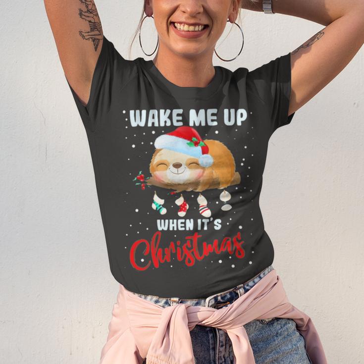 Wake Me Up When Its Christmas 819 Shirt Unisex Jersey Short Sleeve Crewneck Tshirt