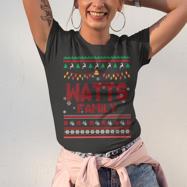 Watts Name Gift Watts Family Unisex Jersey Short Sleeve Crewneck Tshirt