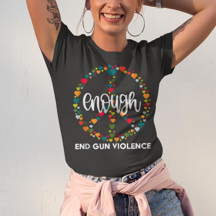 Wear Orange Peace Sign Enough End Gun Violence V2 Jersey T-Shirt