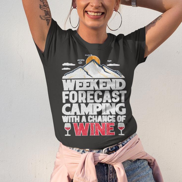 Weekend Forcast Wine Lover Outdoor 26 Shirt Unisex Jersey Short Sleeve Crewneck Tshirt