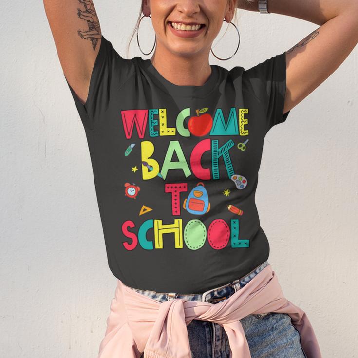 Welcome Back To School Happy First Day 488 Shirt Unisex Jersey Short Sleeve Crewneck Tshirt