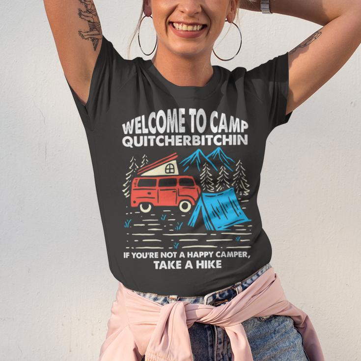 Welcome To Camp Quitcherbitchin Funny 7 Shirt Unisex Jersey Short Sleeve Crewneck Tshirt