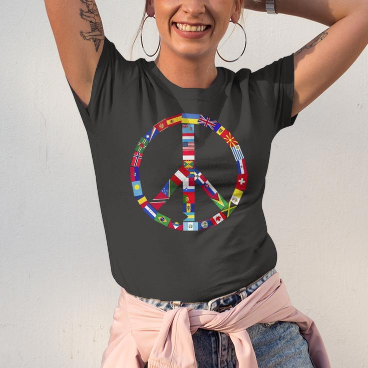 World Country Flags Unity Peace Jersey T-Shirt