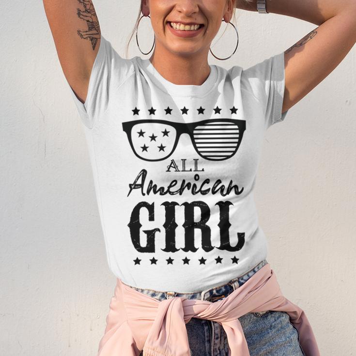 All American Girl 4Th Of July Family Matching Sunglasses Unisex Jersey Short Sleeve Crewneck Tshirt