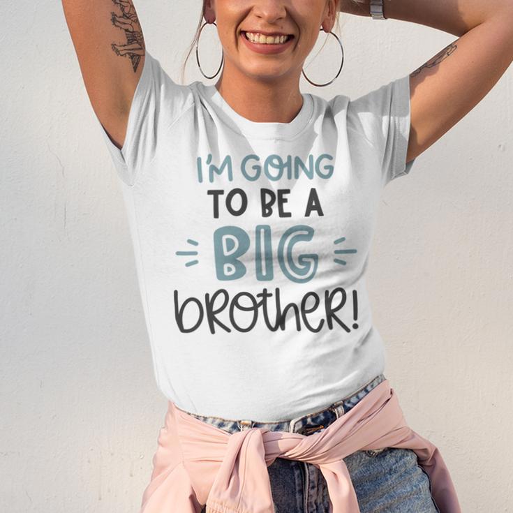 Baby Shower Text Design Im Going To Be A Big Brother Unisex Jersey Short Sleeve Crewneck Tshirt