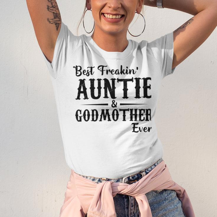 Best Freakin Auntie And Godmother Ever Unisex Jersey Short Sleeve Crewneck Tshirt