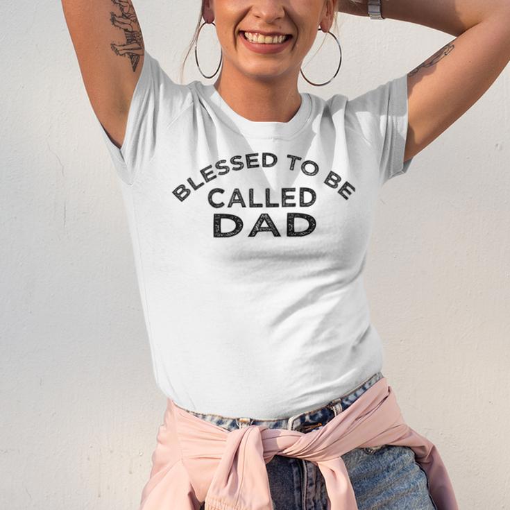 Blessed To Be Called Dad Sticker Unisex Jersey Short Sleeve Crewneck Tshirt