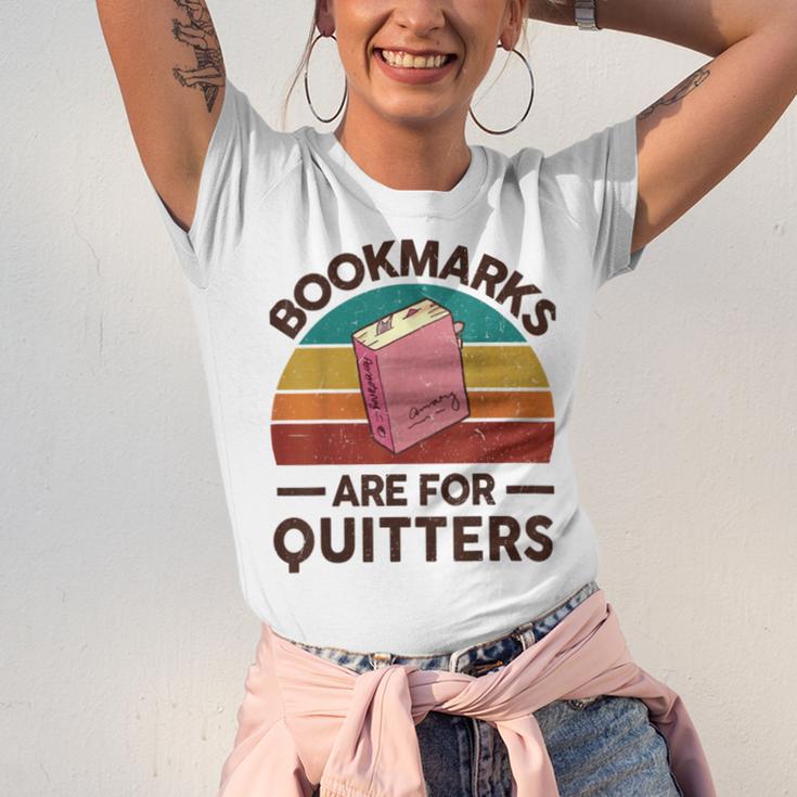 Bookmarks Are For Quitters Unisex Jersey Short Sleeve Crewneck Tshirt