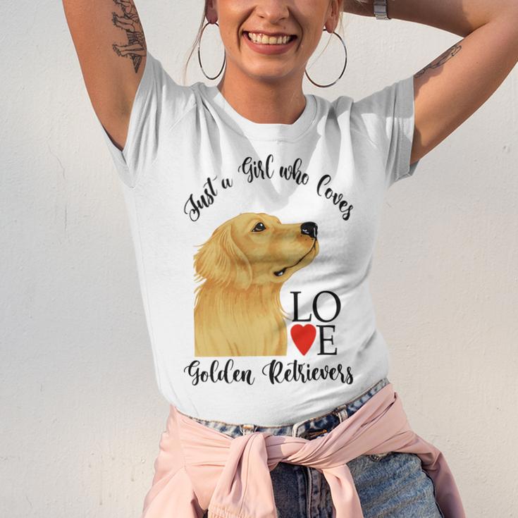 Copy Of Justagirlwholovesgoldenretrievers Unisex Jersey Short Sleeve Crewneck Tshirt