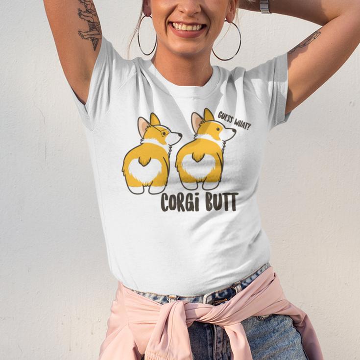 Corgi Set Sticker Design Funny Corgi Set Stickers Unisex Jersey Short Sleeve Crewneck Tshirt