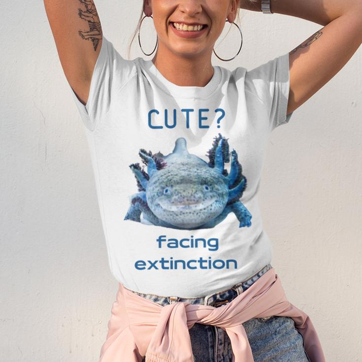 Cute Axolotl Facing Extinction Unisex Jersey Short Sleeve Crewneck Tshirt