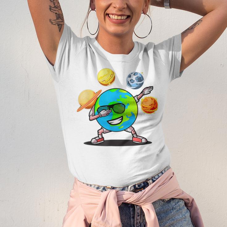 Dabbing Earth Day Unisex Jersey Short Sleeve Crewneck Tshirt