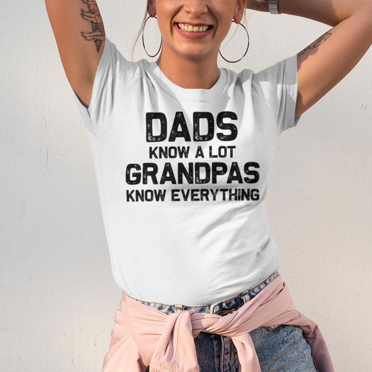 Dads Know A Lot Grandpas Know Everything Unisex Jersey Short Sleeve Crewneck Tshirt