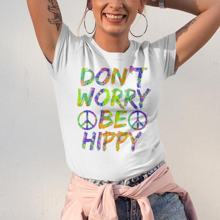 Donut Worry Be Happy Unisex Jersey Short Sleeve Crewneck Tshirt