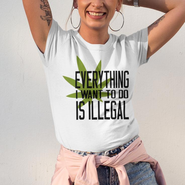 Everything I Want To Do Is Illegal Unisex Jersey Short Sleeve Crewneck Tshirt