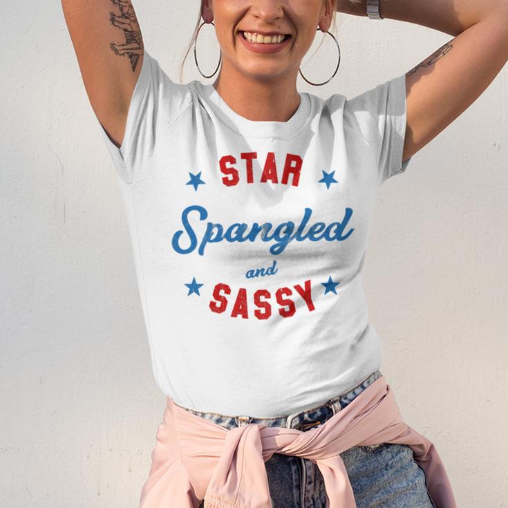 Fourth Of July Star Spangled Sassy Cute 741 Shirt Unisex Jersey Short Sleeve Crewneck Tshirt