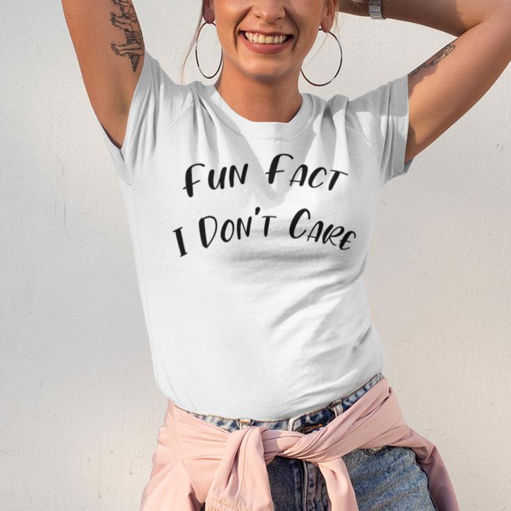 Fun Fact L Dont Care Funny V2 Unisex Jersey Short Sleeve Crewneck Tshirt