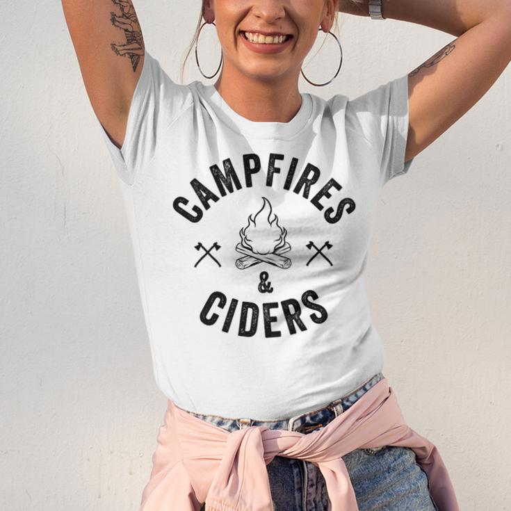 Funny Campfires Ciders Camping 58 Shirt Unisex Jersey Short Sleeve Crewneck Tshirt