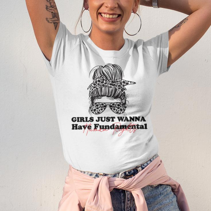 Girls Just Wanna Have Fundamental Human Rights Funny V3 Unisex Jersey Short Sleeve Crewneck Tshirt