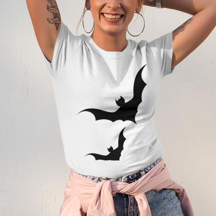 Halloween Two Bats Pattern Unisex Jersey Short Sleeve Crewneck Tshirt