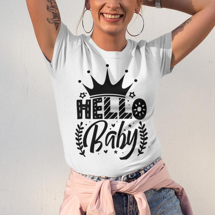 Hello Baby Graphic Design For New Coming Babys Unisex Jersey Short Sleeve Crewneck Tshirt