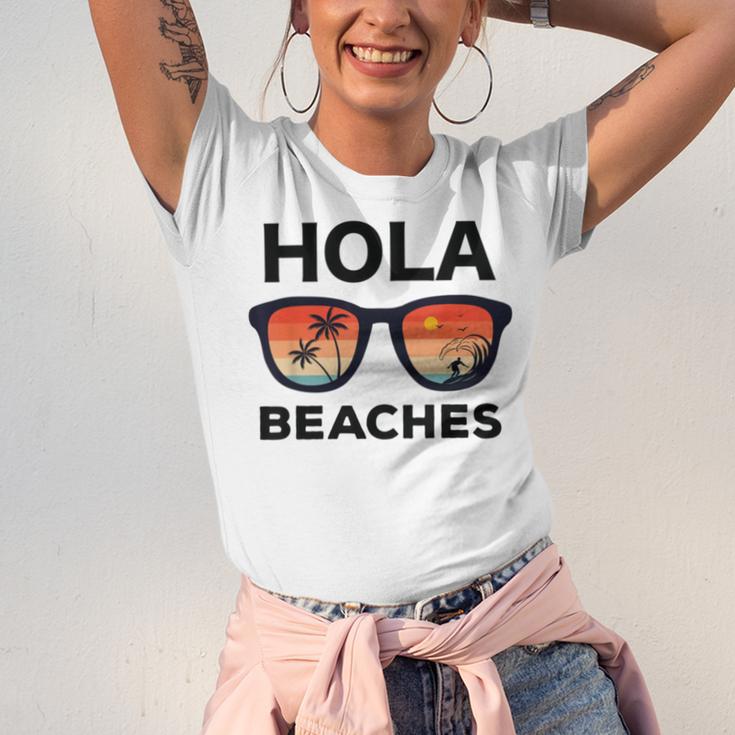 Hola Beaches Funny V2 Unisex Jersey Short Sleeve Crewneck Tshirt