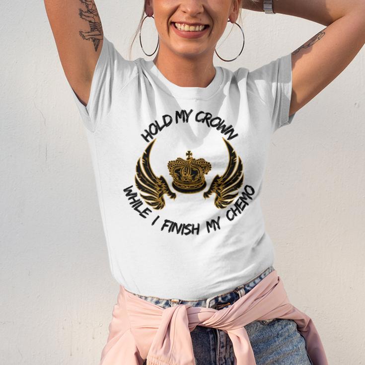 Hold My Crown While I Finish My Chemo V5 Unisex Jersey Short Sleeve Crewneck Tshirt