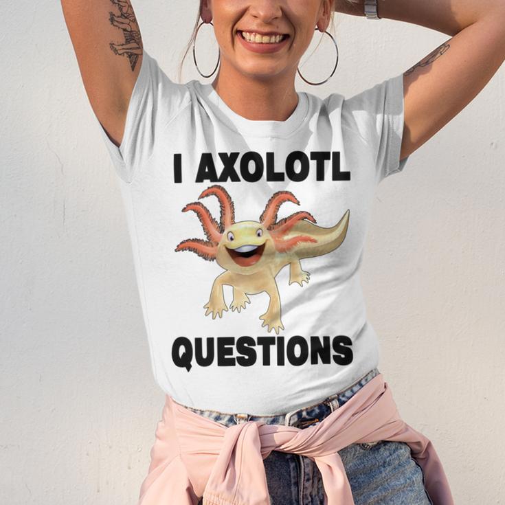 I Axlotl Questions Cute Axlotl Unisex Jersey Short Sleeve Crewneck Tshirt