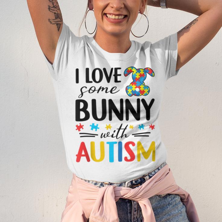 I Love Some Bunny With Autism Unisex Jersey Short Sleeve Crewneck Tshirt