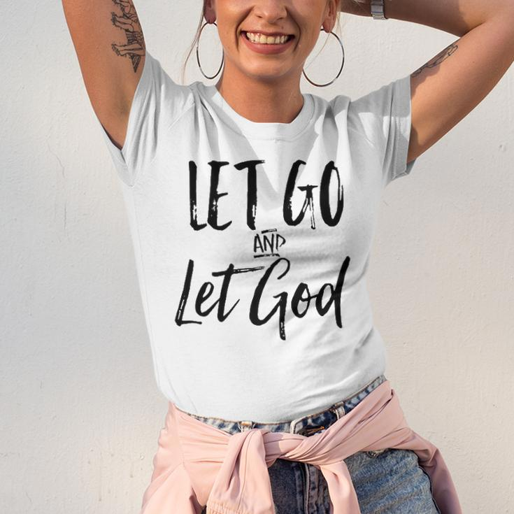 Let Go And Let God Christian Surrender Trust Vintage Jersey T-Shirt
