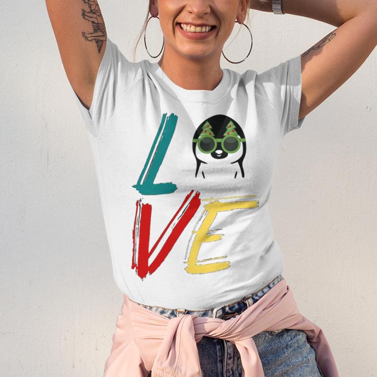 Love The Xmas Penguin Unisex Jersey Short Sleeve Crewneck Tshirt