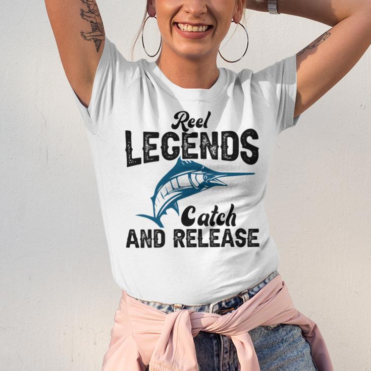 Loving Fish Reel Legends Catch And Release Unisex Jersey Short Sleeve Crewneck Tshirt