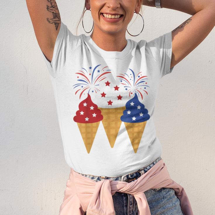 Memorial Day 4Th Of July Holiday Patriotic Ice Cream Unisex Jersey Short Sleeve Crewneck Tshirt