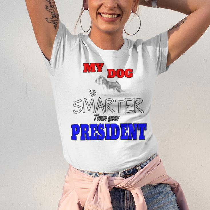 My Dog Is Smarter Than Your President Unisex Jersey Short Sleeve Crewneck Tshirt