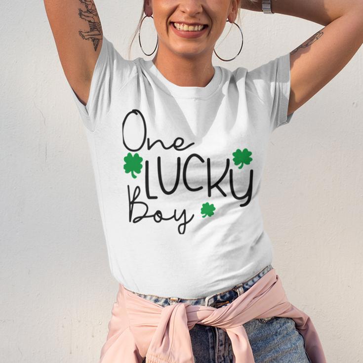 One Lucky Boy Funny St Patrick Day Unisex Jersey Short Sleeve Crewneck Tshirt