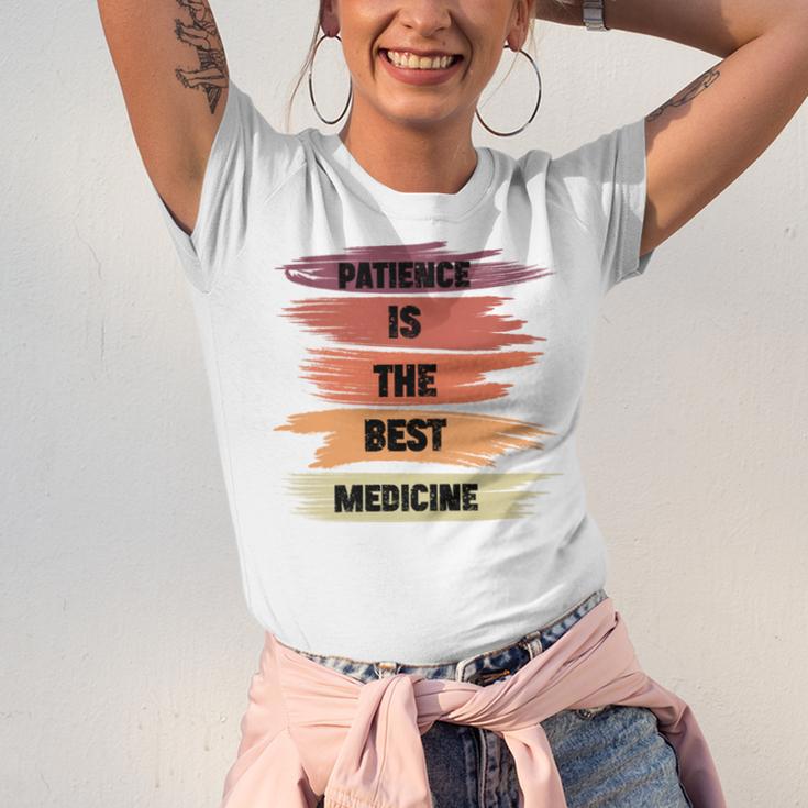 Patience Is The Best Medicine Unisex Jersey Short Sleeve Crewneck Tshirt