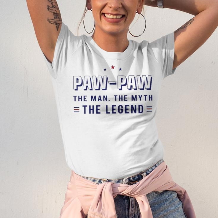 Paw Paw Grandpa Gift Paw Paw The Man The Myth The Legend V4 Unisex Jersey Short Sleeve Crewneck Tshirt