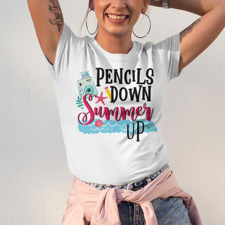 Pencils Down Summer Up Unisex Jersey Short Sleeve Crewneck Tshirt