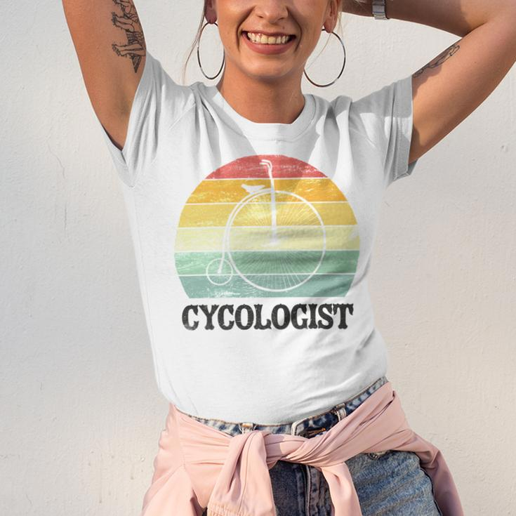 Penny Farthing Cycologist Funny Vintage Biking Cyclogist Cyclist Cycling Road Bike Mtb Unisex Jersey Short Sleeve Crewneck Tshirt