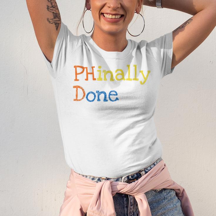 Phinally Done Unisex Jersey Short Sleeve Crewneck Tshirt