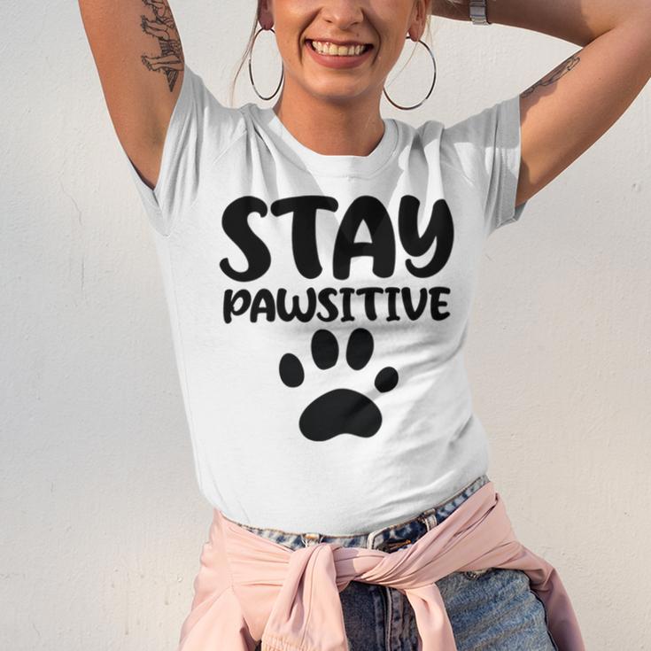 Stay Pawsitive 96 Trending Shirt Unisex Jersey Short Sleeve Crewneck Tshirt