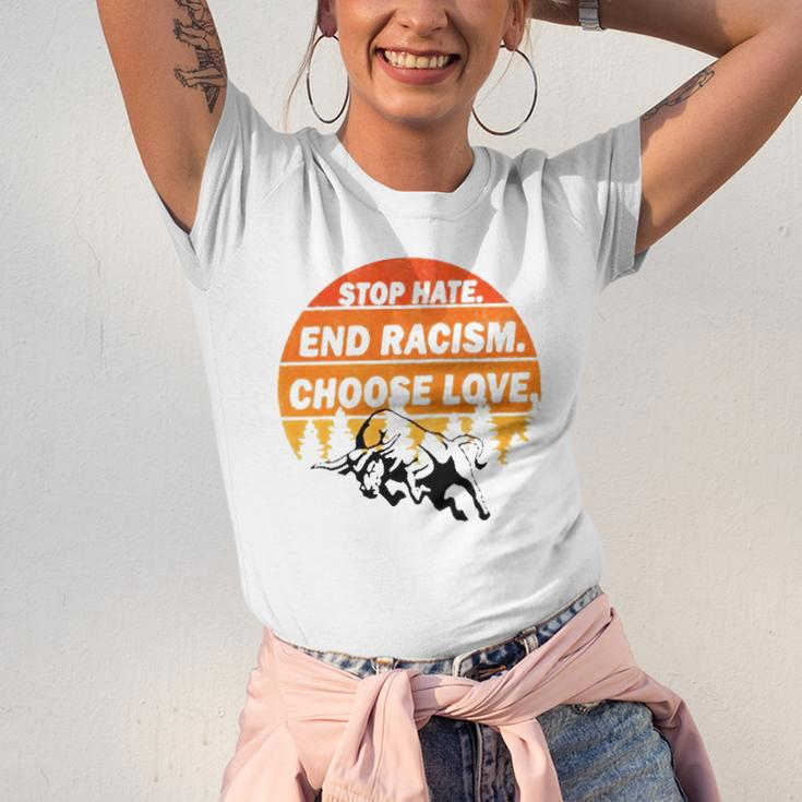 Stop Hate End Racism Choose Love Buffalo Version Jersey T-Shirt