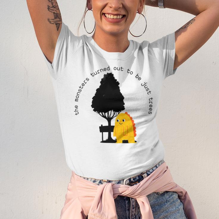 The Monsters Turned Out To Be Just Trees Cute Monster Unisex Jersey Short Sleeve Crewneck Tshirt