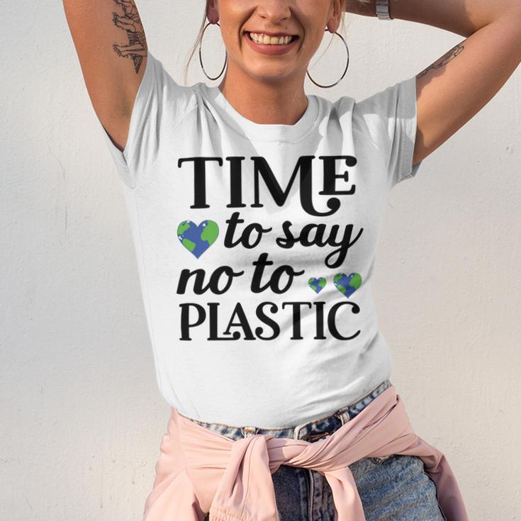 Time To Say No To Plastic Unisex Jersey Short Sleeve Crewneck Tshirt