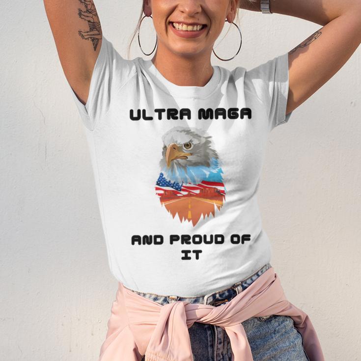 Ultra Mega And Proud Of It Pro Trump Patriotic Republican Unisex Jersey Short Sleeve Crewneck Tshirt