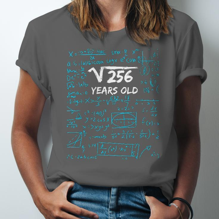 Square Root Of 256 16Th Birthday 16 Years Old Jersey T-Shirt