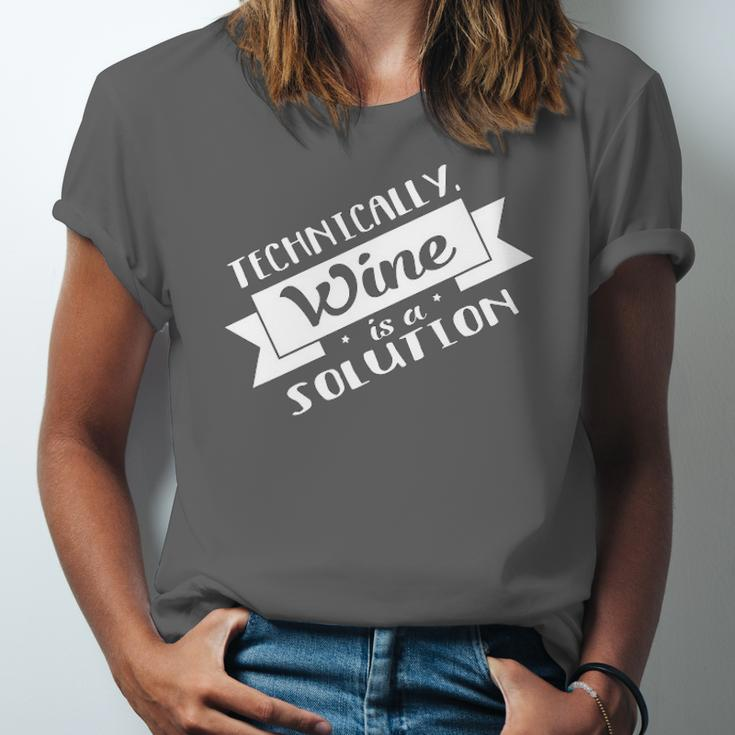 Technically Wine Is A Solution Science Chemistry Jersey T-Shirt