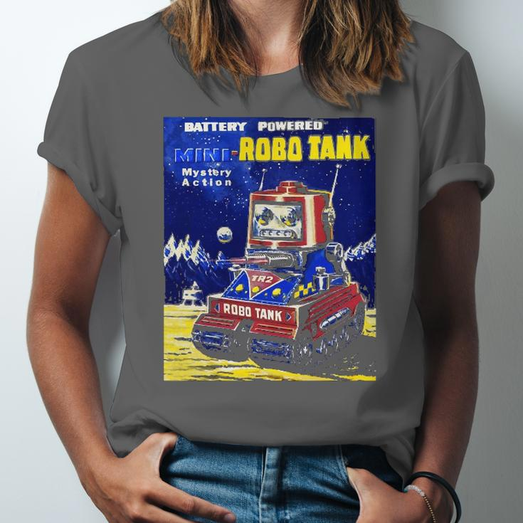 Vintage Robot Tank Japanese American Old Retro Collectible Jersey T-Shirt