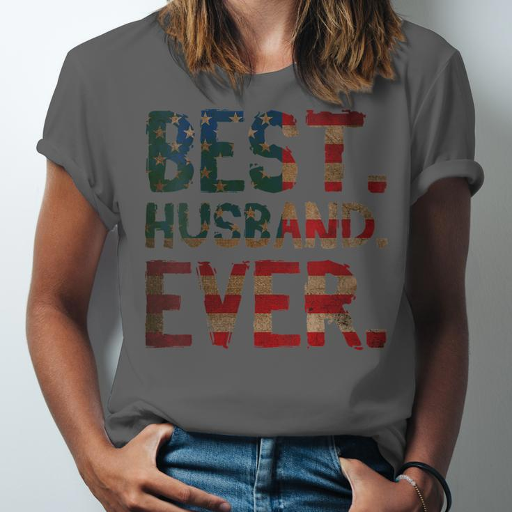 Womens 4Th Of July Fathers Day Usa Dad Gift - Best Husband Ever Unisex Jersey Short Sleeve Crewneck Tshirt