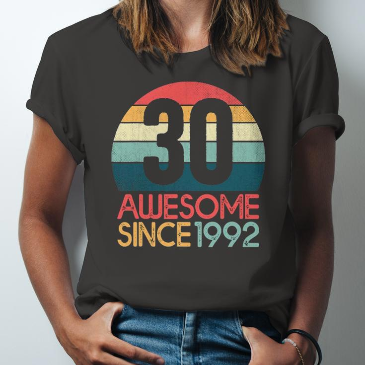30Th Birthday Vintage Retro 30 Years Old Awesome Since 1992 Jersey T-Shirt